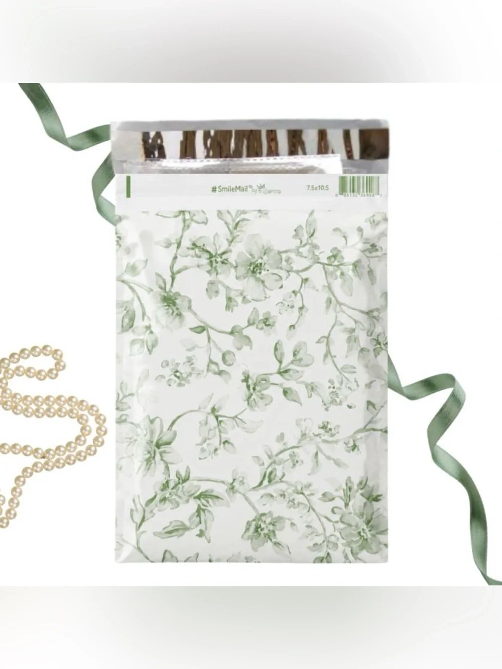 30 7.5” x 10.5” Toile Floral Poly Mailers